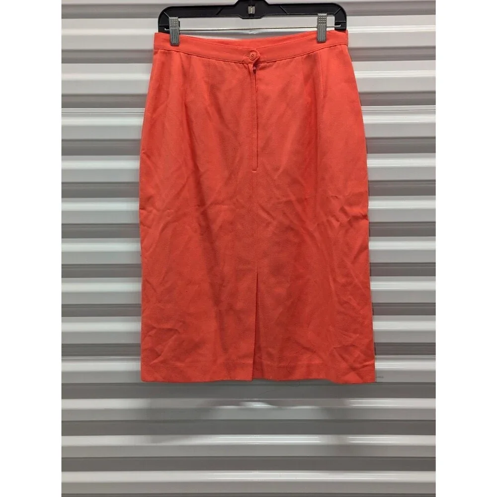 Vintage 90s Coral Peplum Blazer‎ & Skirt Suit Old Money Size 12 Academia